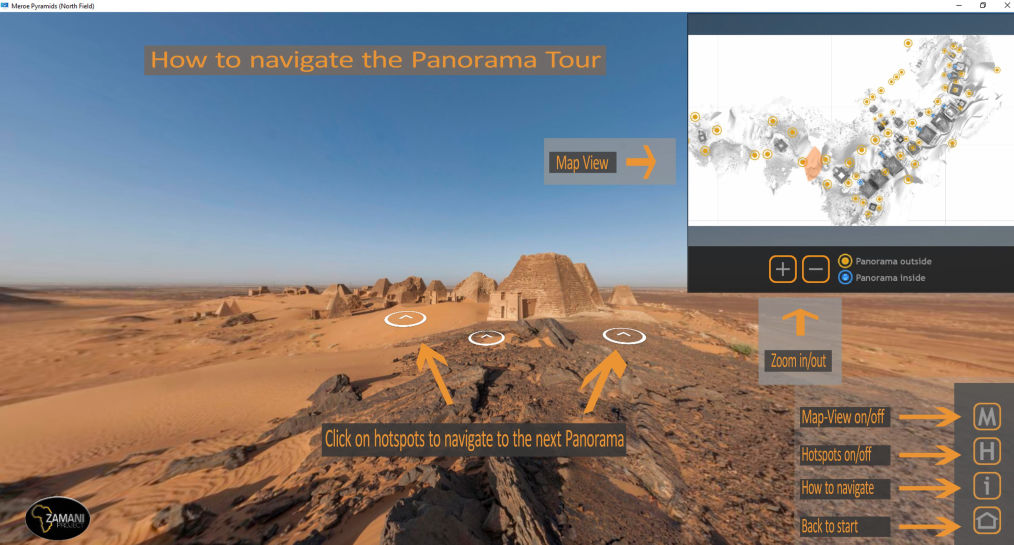 Panorama Tour of Meroe Pyramids